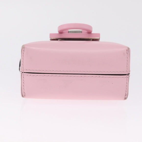 Salvatore Ferragamo Gancini Mini Hand Bag Leather Pink Auth 212917V