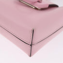 Salvatore Ferragamo Gancini Mini Hand Bag Leather Pink Auth 212917V-13