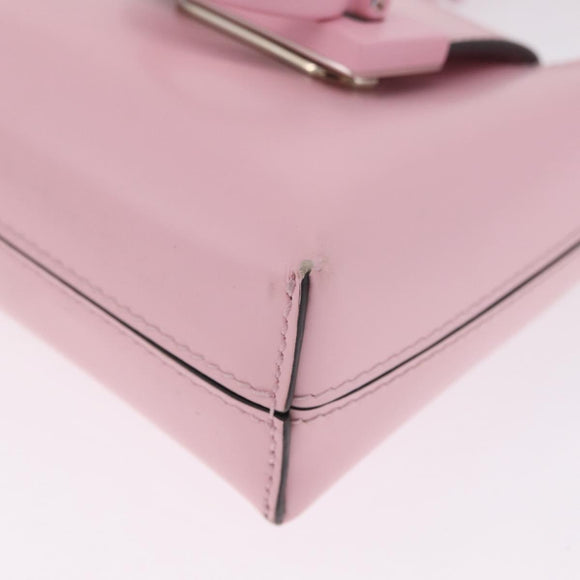 Salvatore Ferragamo Gancini Mini Hand Bag Leather Pink Auth 212917V
