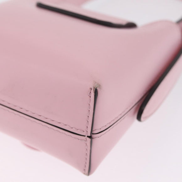 Salvatore Ferragamo Gancini Mini Hand Bag Leather Pink Auth 212917V