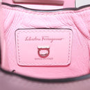 Salvatore Ferragamo Gancini Mini Hand Bag Leather Pink Auth 212917V-18