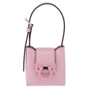 Salvatore Ferragamo Gancini Mini Hand Bag Leather Pink Auth 212917V-2