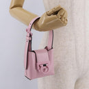 Salvatore Ferragamo Gancini Mini Hand Bag Leather Pink Auth 212917V-23
