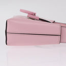 Salvatore Ferragamo Gancini Mini Hand Bag Leather Pink Auth 212917V-4