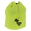 PRADA Pouch Nylon Light Yellow Auth 212918A-1