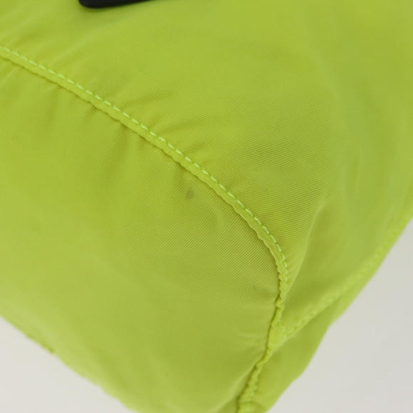 PRADA Pouch Nylon Light Yellow Auth 212918A