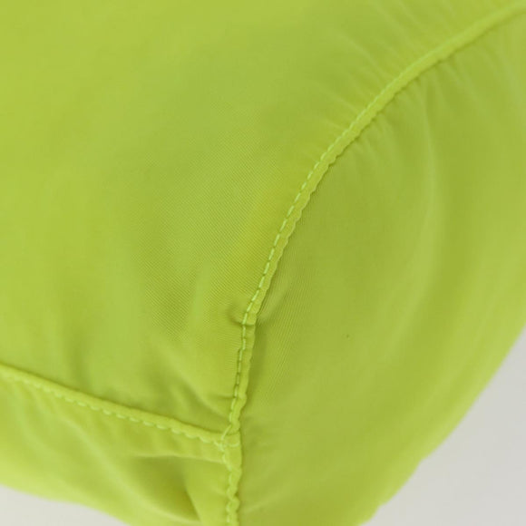 PRADA Pouch Nylon Light Yellow Auth 212918A