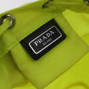 PRADA Pouch Nylon Light Yellow Auth 212918A-14