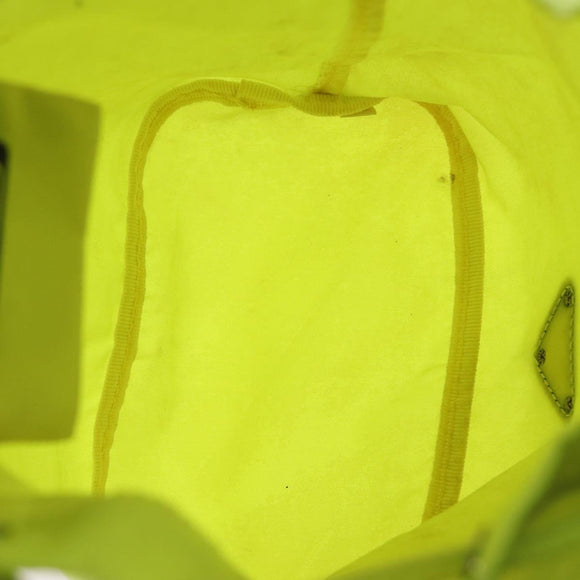 PRADA Pouch Nylon Light Yellow Auth 212918A