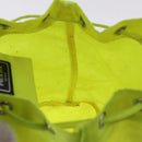 PRADA Pouch Nylon Light Yellow Auth 212918A-16