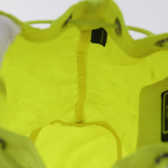 PRADA Pouch Nylon Light Yellow Auth 212918A