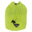 PRADA Pouch Nylon Light Yellow Auth 212918A-2