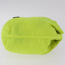 PRADA Pouch Nylon Light Yellow Auth 212918A-4