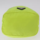 PRADA Pouch Nylon Light Yellow Auth 212918A-9