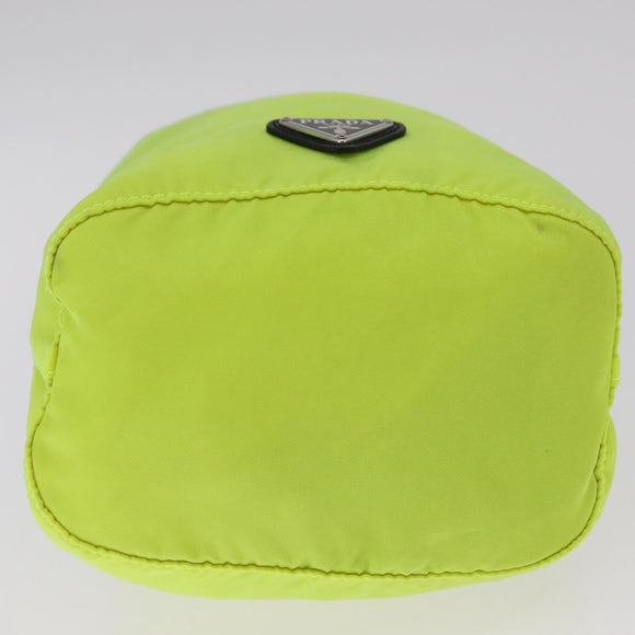 PRADA Pouch Nylon Light Yellow Auth 212918A