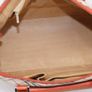 BURBERRY Nova Check Hand Bag Canvas Beige Silver Auth 212921-16