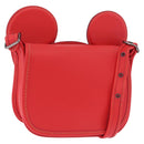 Coach Shoulder Bag Leather Red Silver Auth 212922A-1