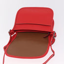 Coach Shoulder Bag Leather Red Silver Auth 212922A-17