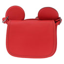 Coach Shoulder Bag Leather Red Silver Auth 212922A-2