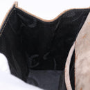 Salvatore Ferragamo Gancini Shoulder Bag Suede Beige Gold Auth 212923-21