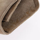 Salvatore Ferragamo Gancini Shoulder Bag Suede Beige Gold Auth 212923-6