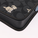 Coach Signature Shoulder Bag PVC Black Auth 212925A-15