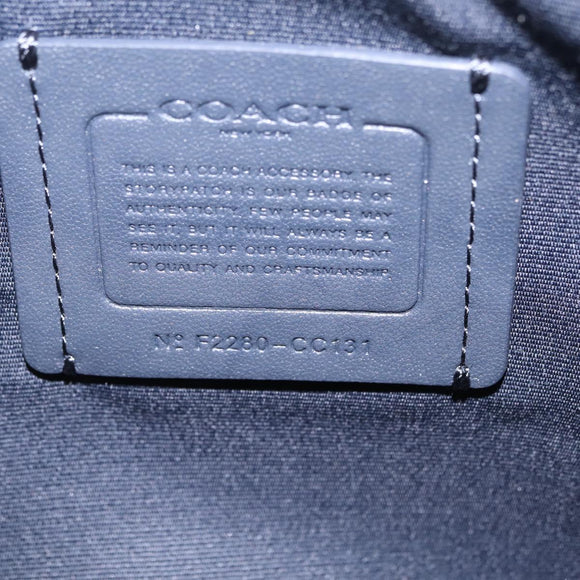 Coach Signature Shoulder Bag PVC Black Auth 212925A