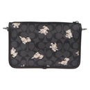 Coach Signature Shoulder Bag PVC Black Auth 212925A-3