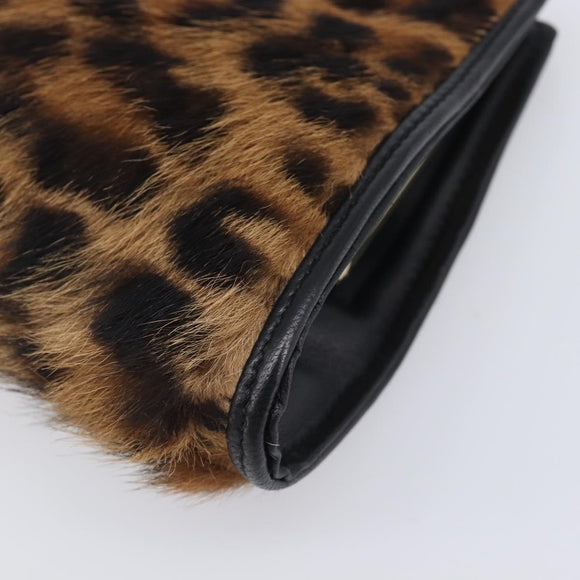 LOEWE Hand Bag Harako leather Brown Gold Auth 212938V
