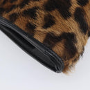 LOEWE Hand Bag Harako leather Brown Gold Auth 212938V-11