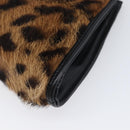 LOEWE Hand Bag Harako leather Brown Gold Auth 212938V-12