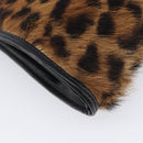 LOEWE Hand Bag Harako leather Brown Gold Auth 212938V-13