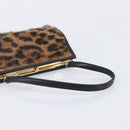 LOEWE Hand Bag Harako leather Brown Gold Auth 212938V-7