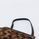 LOEWE Hand Bag Harako leather Brown Gold Auth 212938V-8
