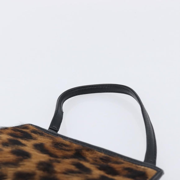 LOEWE Hand Bag Harako leather Brown Gold Auth 212938V