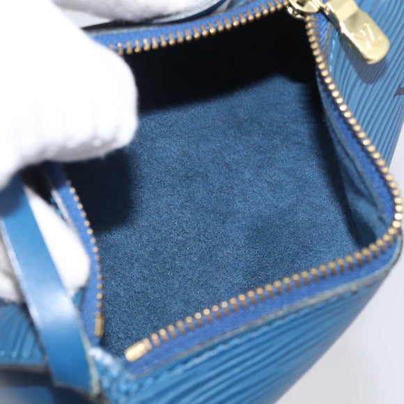 LOUIS VUITTON Epi Soufflot Hand Bag Blue M52225 LV Auth 212939A