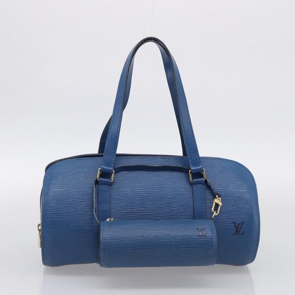 LOUIS VUITTON Epi Soufflot Hand Bag Blue M52225 LV Auth 212939A