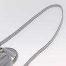 Miu Miu Matelasse Hand Bag Leather 2way Gray Gold Auth 212940SAV-10