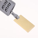 Miu Miu Matelasse Hand Bag Leather 2way Gray Gold Auth 212940SAV-23