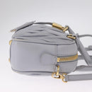 Miu Miu Matelasse Hand Bag Leather 2way Gray Gold Auth 212940SAV-4