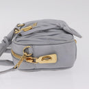 Miu Miu Matelasse Hand Bag Leather 2way Gray Gold Auth 212940SAV-5