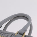 Miu Miu Matelasse Hand Bag Leather 2way Gray Gold Auth 212940SAV-8