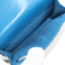 CHANEL Chain Matelasse Shoulder Bag Caviar Skin Blue Silver CC Auth 212946SM-23