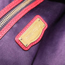 Miu Miu Hand Bag Leather Red Gold Auth 212947A-18