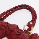 Miu Miu Hand Bag Leather Red Gold Auth 212947A-8