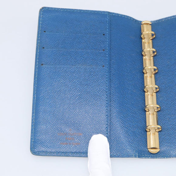 LOUIS VUITTON Epi Agenda PM Day Planner Cover Blue R20055 LV Auth 212953
