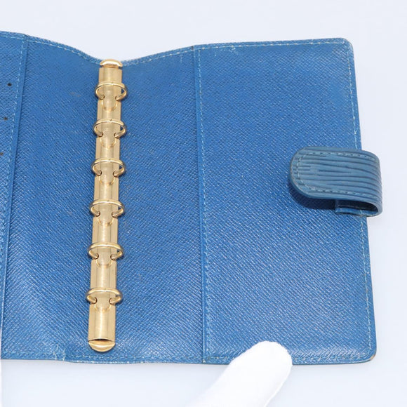LOUIS VUITTON Epi Agenda PM Day Planner Cover Blue R20055 LV Auth 212953