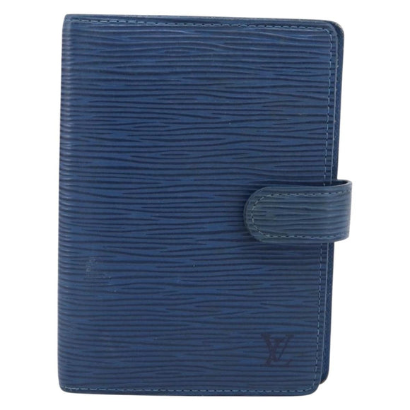 LOUIS VUITTON Epi Agenda PM Day Planner Cover Blue R20055 LV Auth 212953