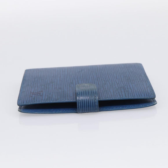 LOUIS VUITTON Epi Agenda PM Day Planner Cover Blue R20055 LV Auth 212953