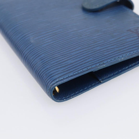 LOUIS VUITTON Epi Agenda PM Day Planner Cover Blue R20055 LV Auth 212953
